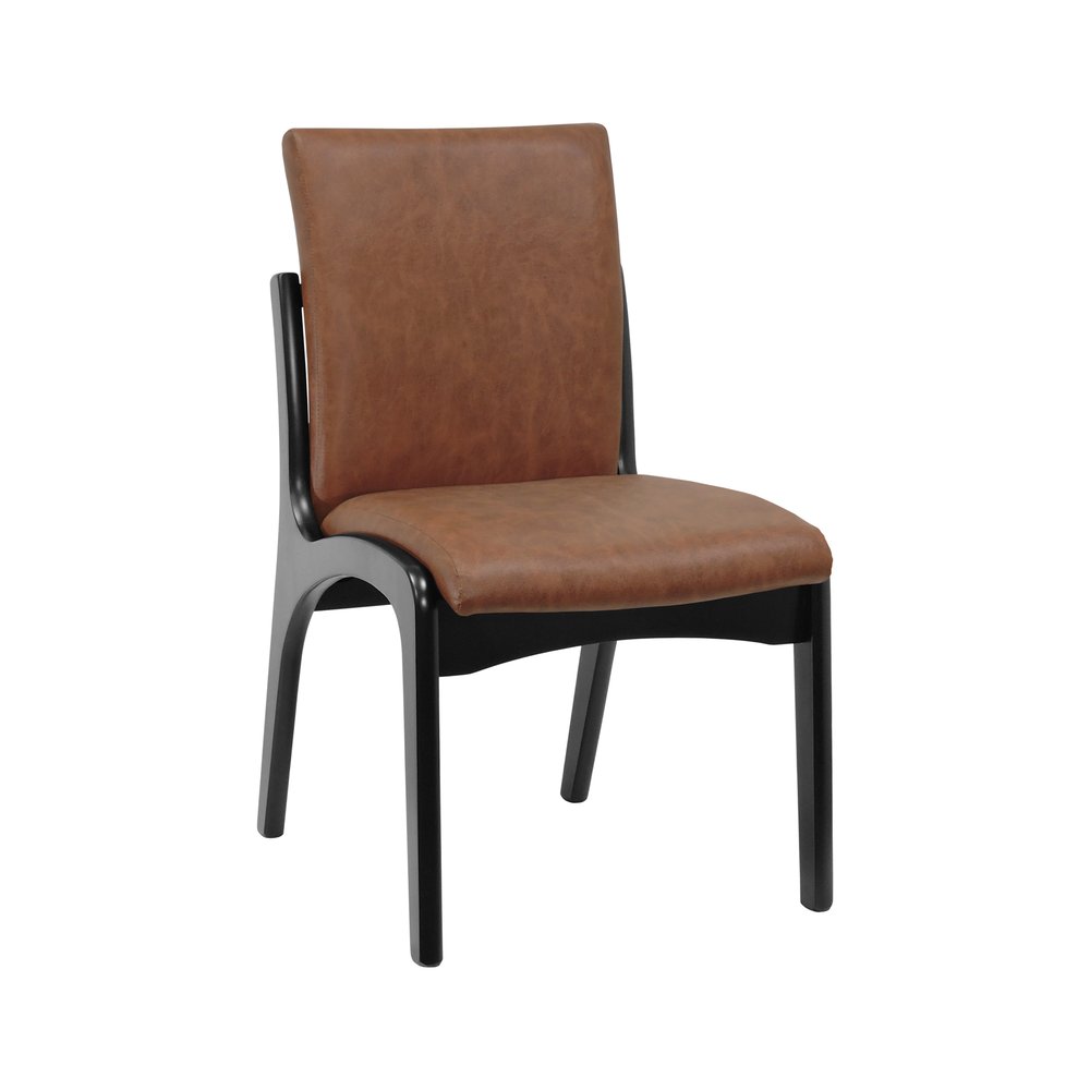 cadeira tulipa preta corano marrom mescla 01