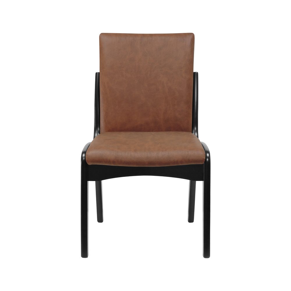 cadeira tulipa preta corano marrom mescla 04