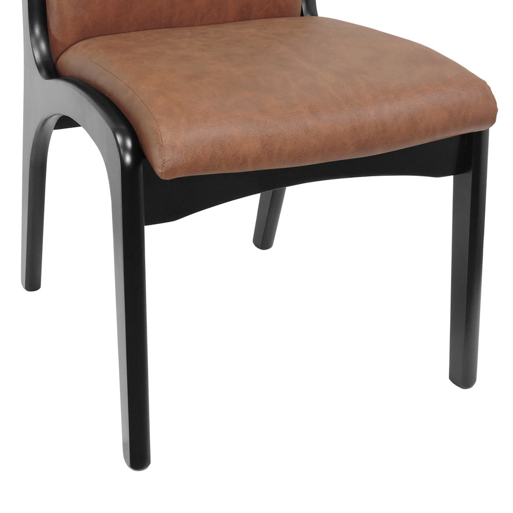 cadeira tulipa preta corano marrom mescla 07