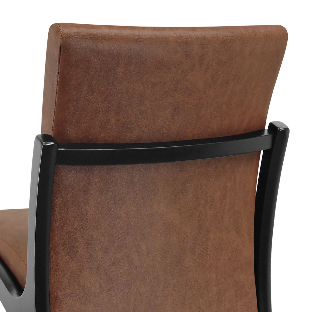 cadeira tulipa preta corano marrom mescla 08