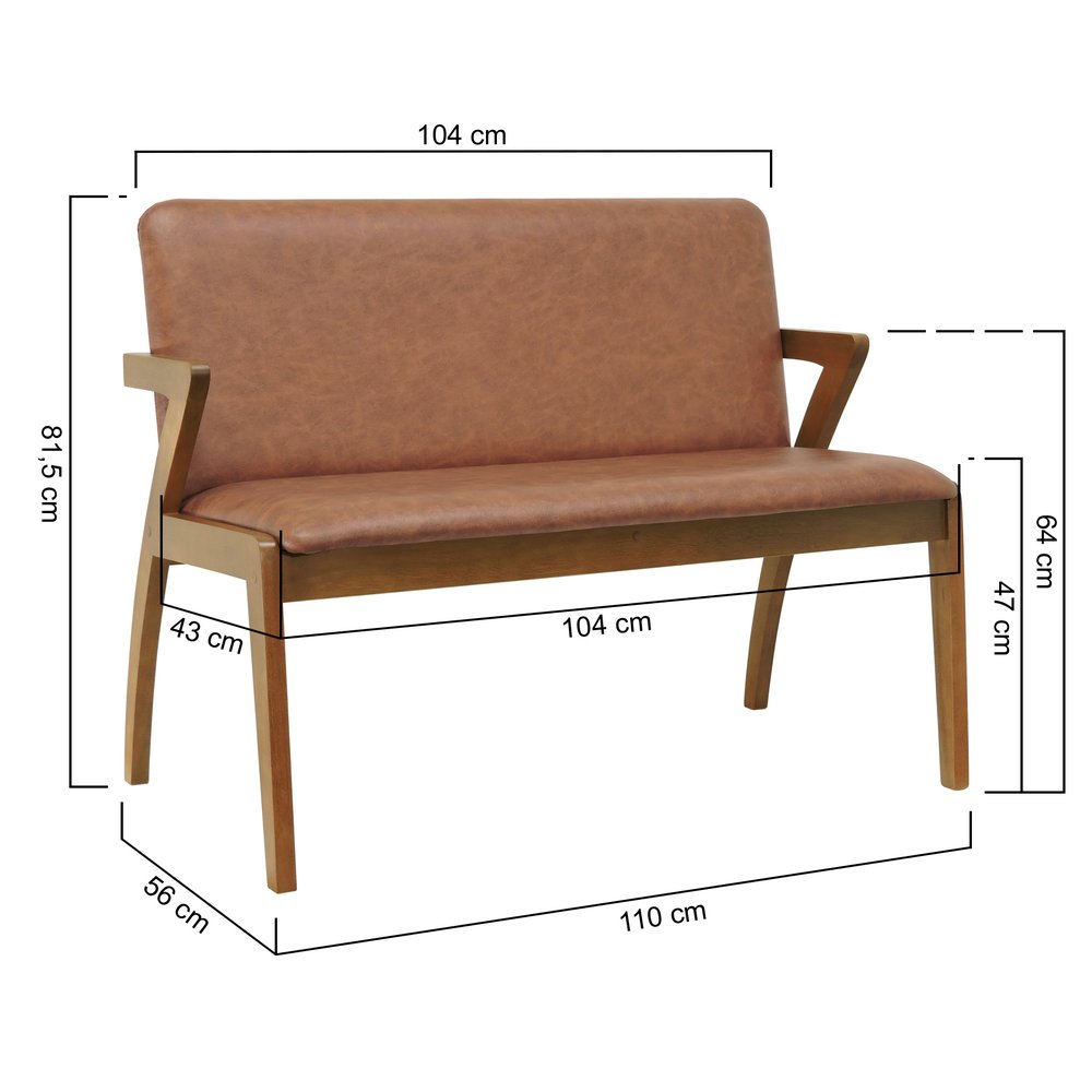 banco 2 lugares lille amendoa corano marrom mescla 02