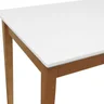mesa de jantar barcelona 120x60cm tampo branco vidro branco 4