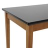 mesa de jantar barcelona 120x60cm tampo preto vidro preto 5