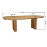 mesa de jantar organik tampo laminado 210x108cm amendoa 2 dimensoes atualizada