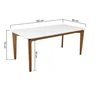 mesa de jantar flutuante amendoa vidro branco 160x90 2