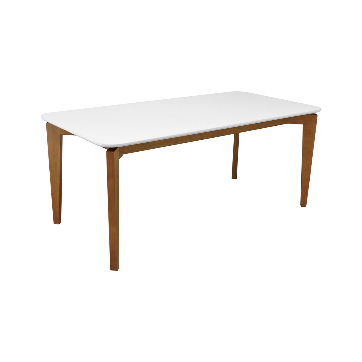 mesa de jantar flutuante amendoa vidro branco 180x90 1