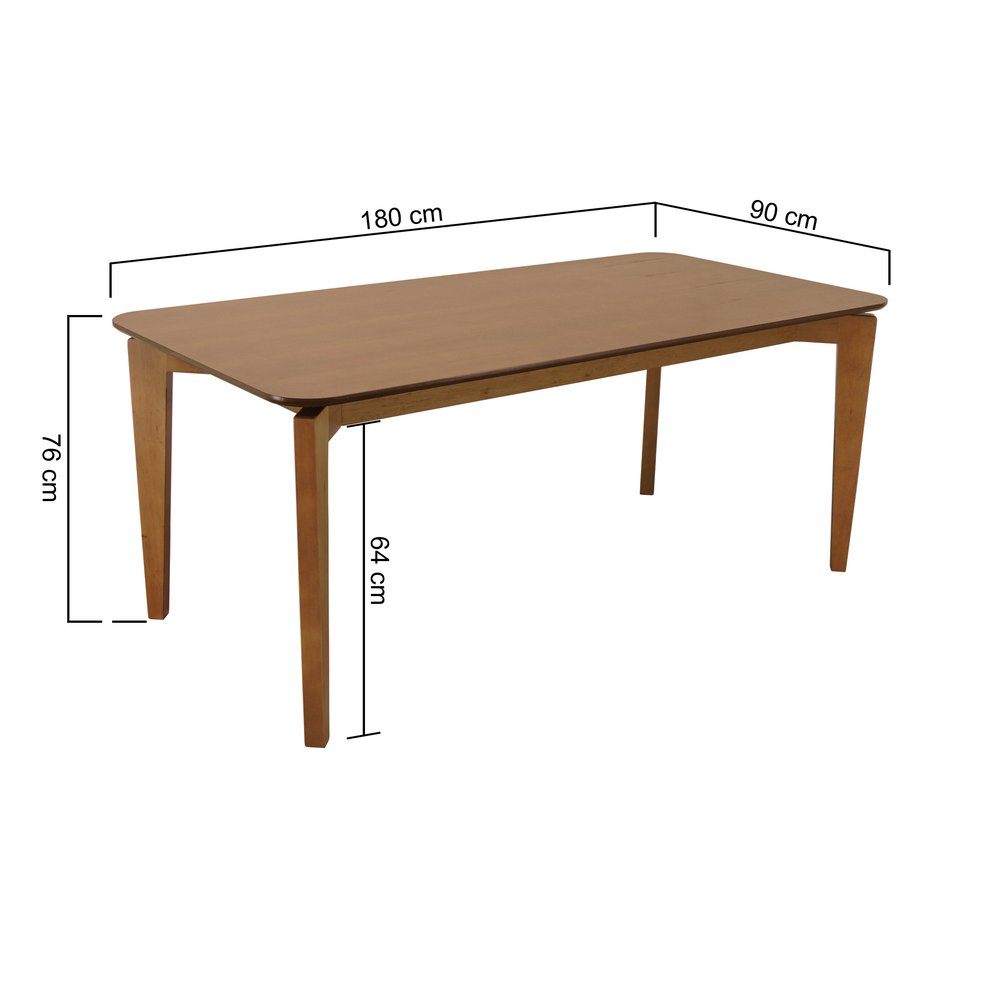 mesa de jantar flutuante amendoa laminada 180x90 2