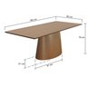 mesa de jantar roma tampo retangular laminado 180x90 amendoa 2