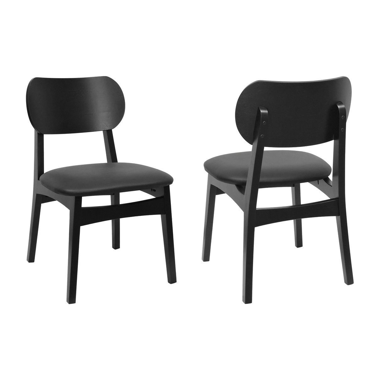 kit 2 cadeiras toscana preta corano preto