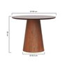 mesa de jantar base cone laminado cinamomo 2 dimensoes o91