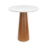 mesa bistro cone tampo laqueado branco o90cm 1