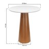 mesa bistro cone tampo laqueado branco o90cm 2 dimensoes