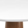 mesa bistro cone tampo laqueado branco o90cm 3