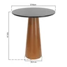 mesa bistro cone tampo laqueado preto o90cm 2