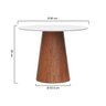 mesa de jantar base cone laqueado branco 2