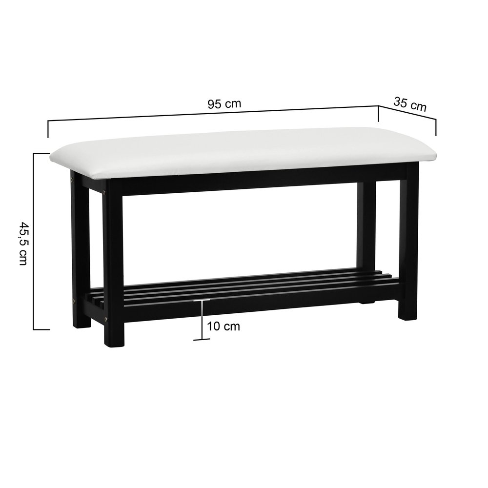 banco sapateira viena preto corano bege 2 dimensoes