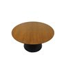 mesa de jantar cone base preta tampo amendoa 90 03
