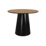mesa de jantar cone base preta tampo amendoa 90 01