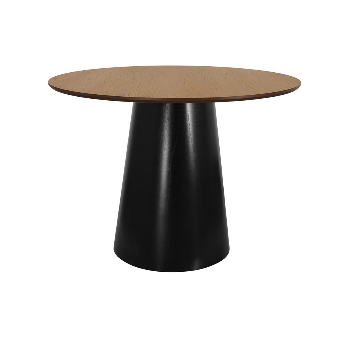 mesa de jantar cone base preta tampo amendoa 106 01