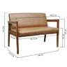 sofa 2 lugares veneza amendoa corano marrom mescla 2 dimensoes