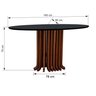 mesa oval ripada tampo oval preto 5