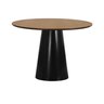 mesa de jantar cone base preta tampo amendoa 120 01
