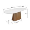 mesa de jantar roma tampo oblongo vidro off 160x90 amendoa 2