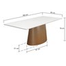 mesa de jantar roma tampo retangular vidro off 160x90 amendoa 2