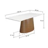 mesa de jantar roma tampo retangular vidro off 135x90 amendoa 2
