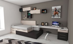 quarto moderno com cores combinando