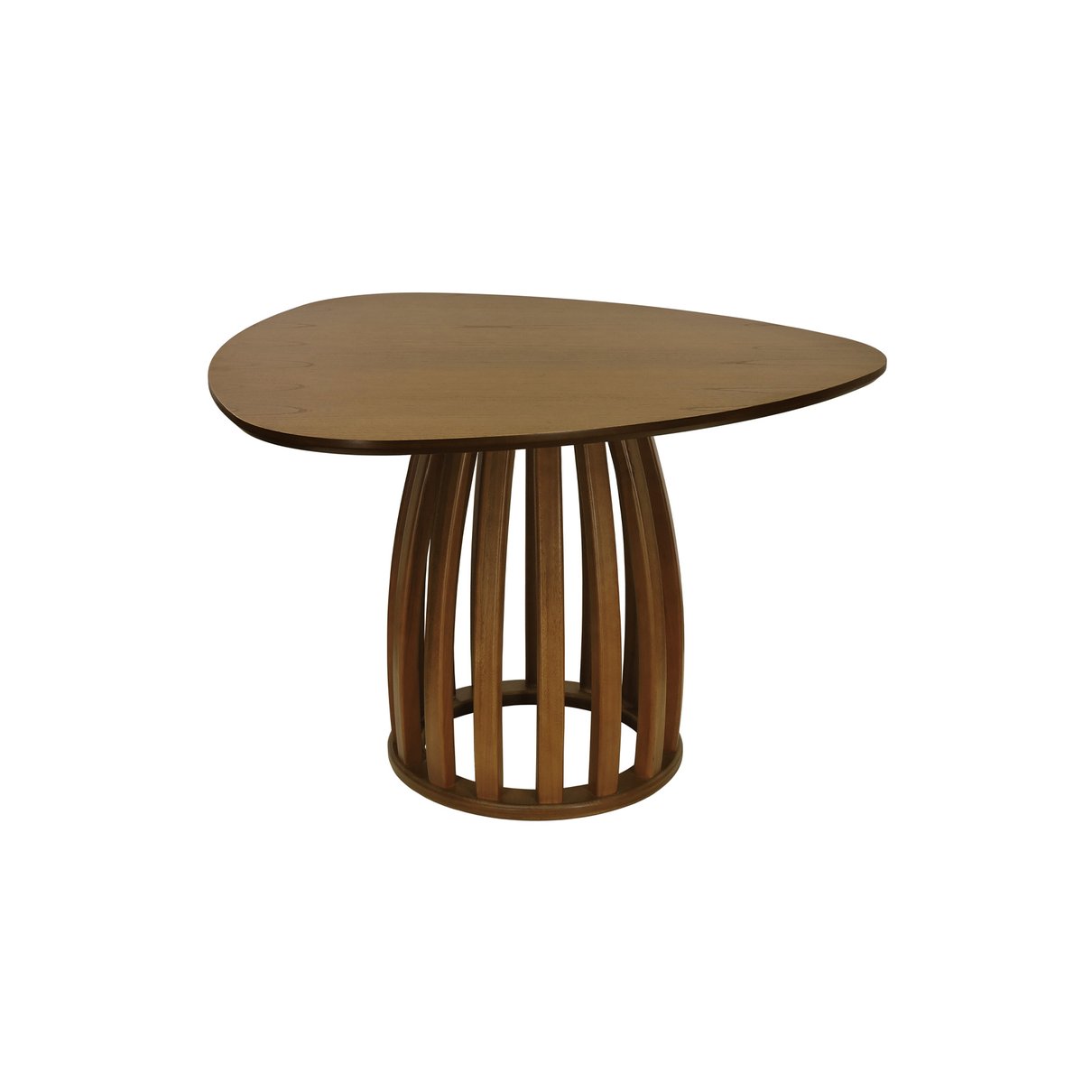mesa de jantar armonia tampo triangular 119x117cm amendoa 1