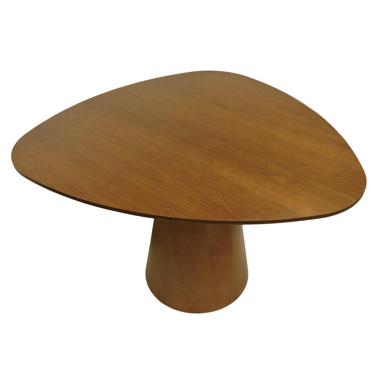 mesa de jantar cone tampo triangular 119x117cm amendoa 4
