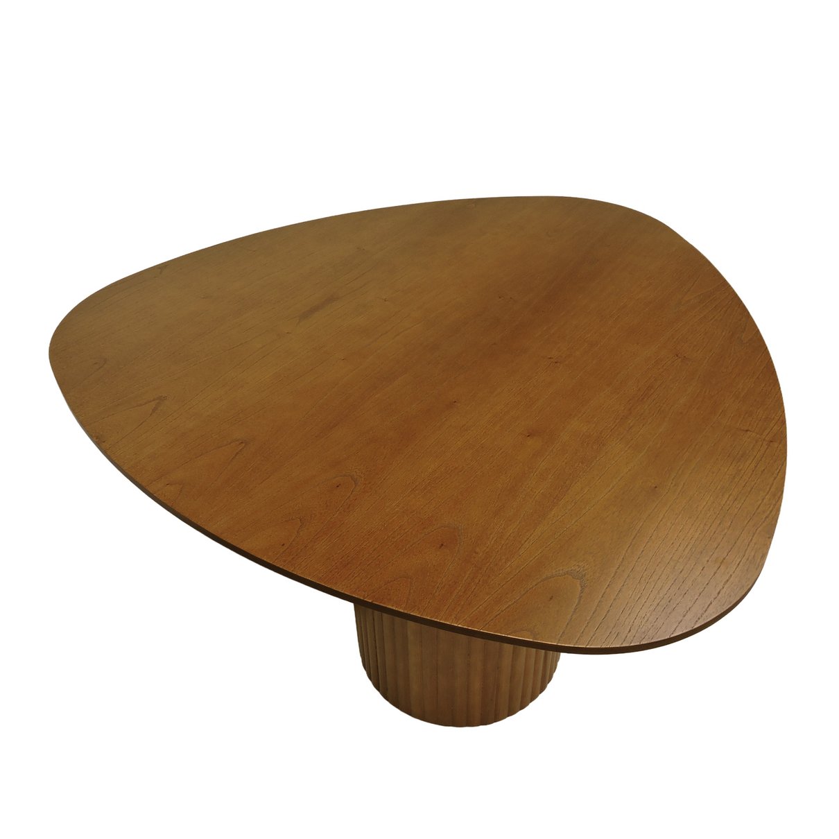 mesa de jantar capri tampo triangular 119x117cm amendoa 4