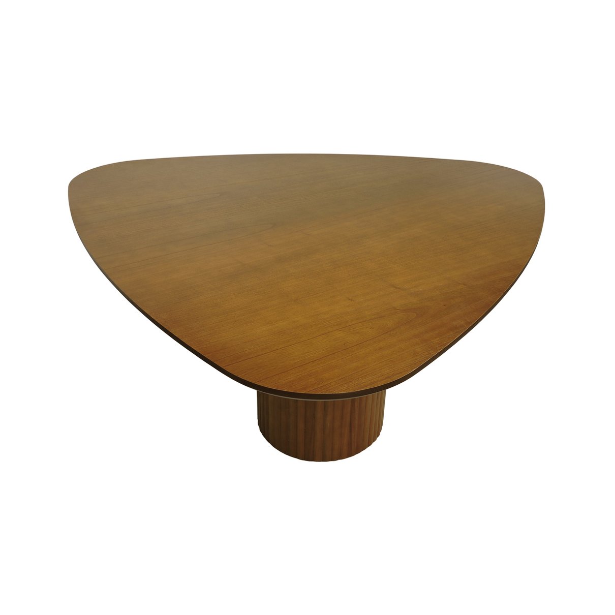 mesa de jantar capri tampo triangular 156x153cm amendoa 4