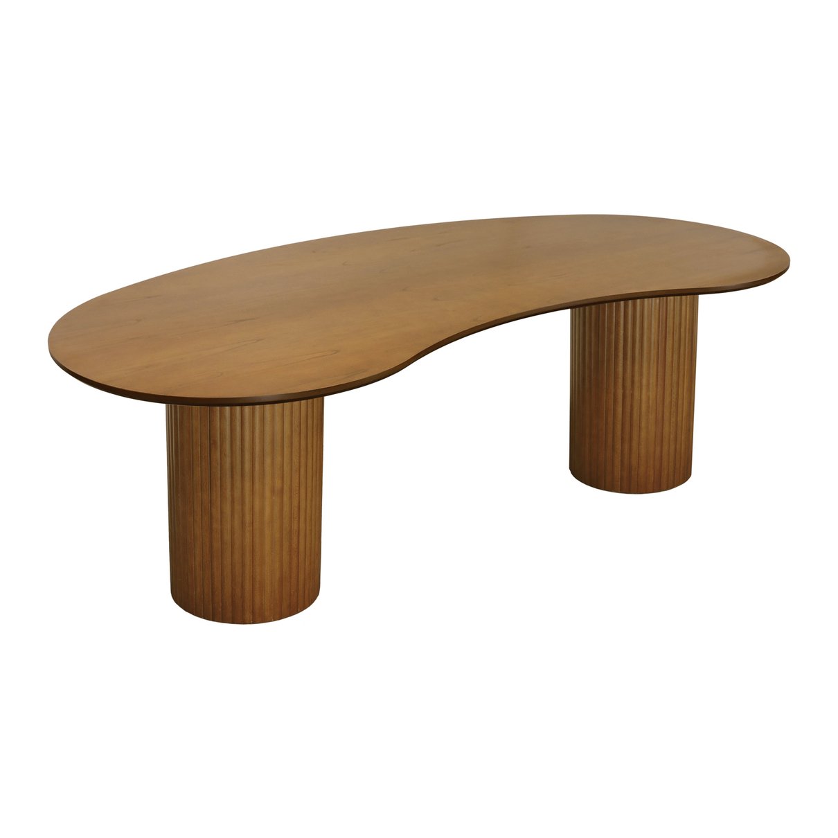 mesa de jantar sicilia bases redondas tampo 240x120cm amendoa 1