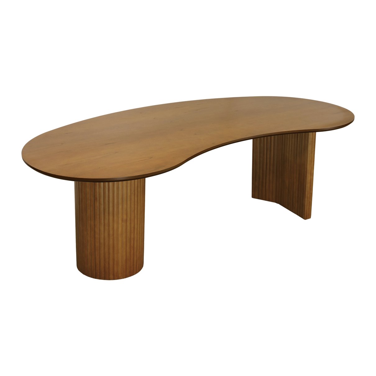 mesa de jantar veneza base l e base redonda tampo 240x120cm amendoa 1
