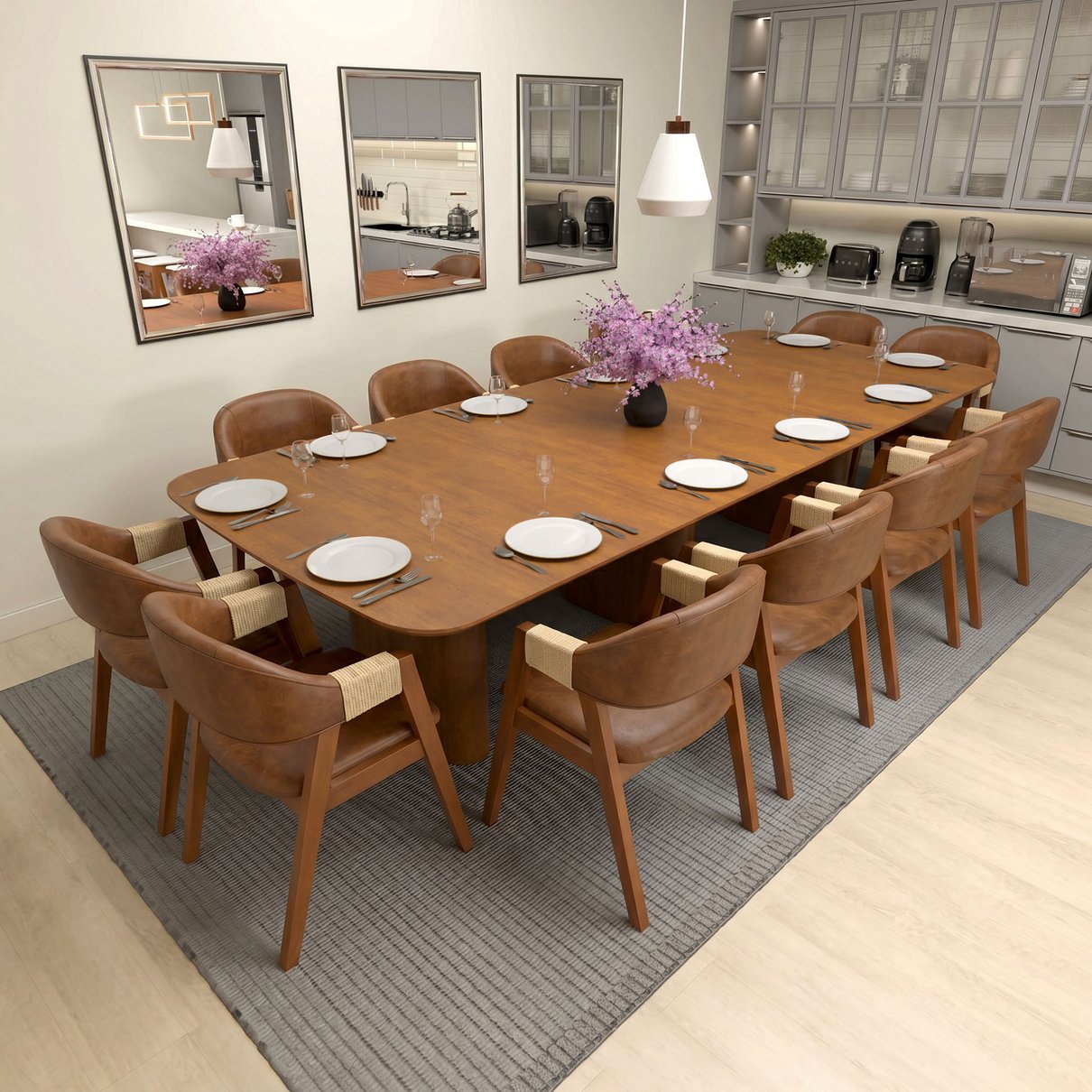 mesa grand mesa de 330 com 12 cadeiras florida cmm
